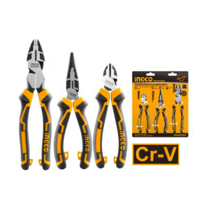 JUEGO 3 PINZAS 9.5" 8" 7" UNIVERSAL ALICATE PINZA PTA FINA INGCO INDUSTRIAL HKHLPS2832