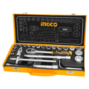 JUEGO DADOS TUBO LLAVE 24 PCS 1/2" INGCO HKTS0243