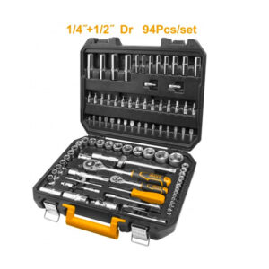 JUEGO DADOS TUBO LLAVE 94 PCS 1/2" Y 1/4 INGCO HKTS42941